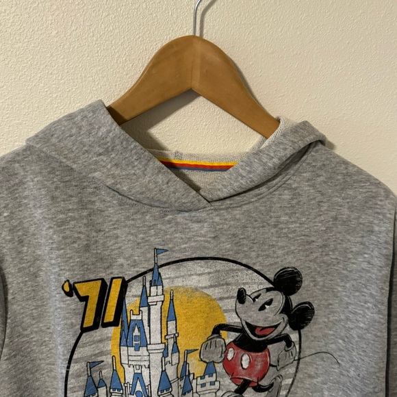 Disney Parks Walt Disney World 71 Retro Mickey Mouse Graphic Knot Hoodie Gray-1X - Picture 3 of 9